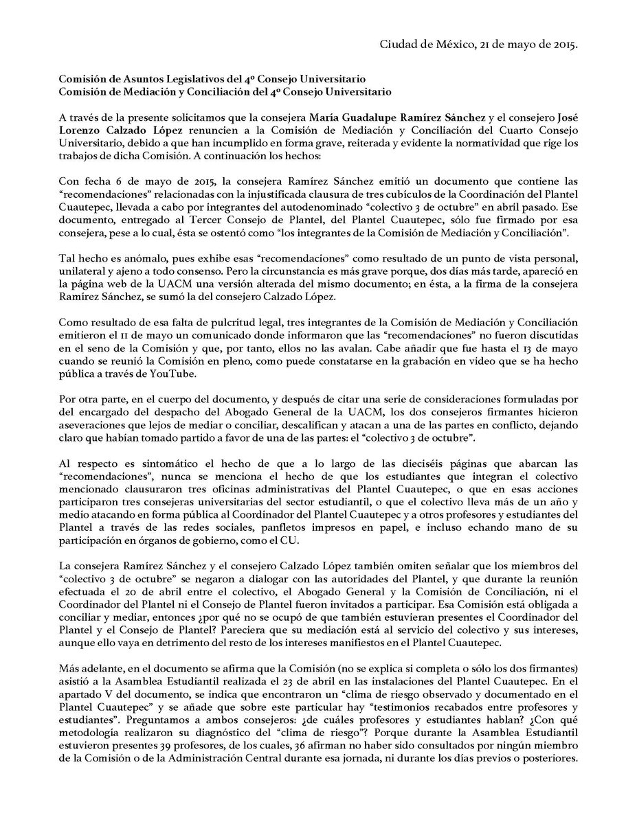 Llaen28's tweet photo. #FueraLupeRamirezdeMediacion 
#UACM
#4oCU http://t.co/O4NTbYfvqa