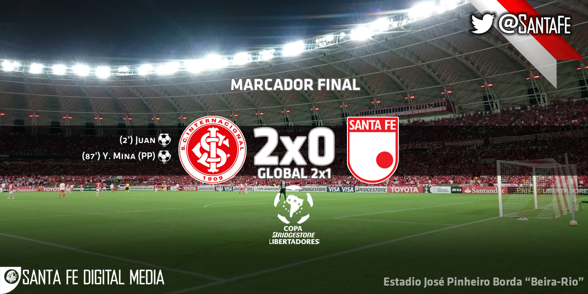 SantaFe's tweet photo. 90+4' |2x0 g.2x1| #INTxSFE: Final en Beira Río http://t.co/4A5LLrB2eH