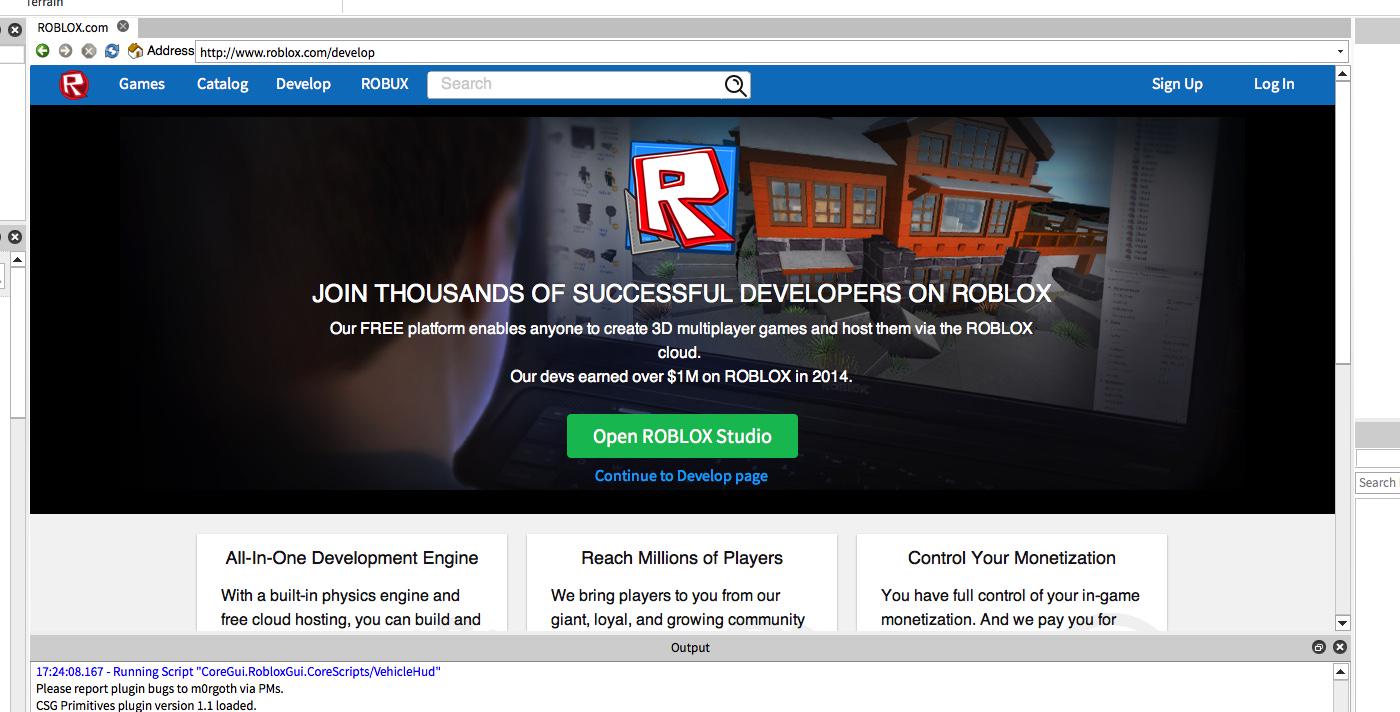 Roblox Develop Page Link