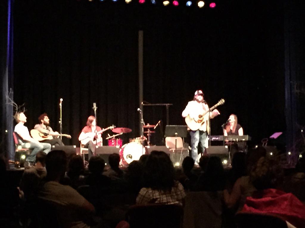 manitobamusic's tweet photo. .@jdedwards @allisonAdegroot @ingridgatin @arielposen et al kick off @rainesongs' album launch @TheWECC #mblive http://t.co/I43P1WyMNk