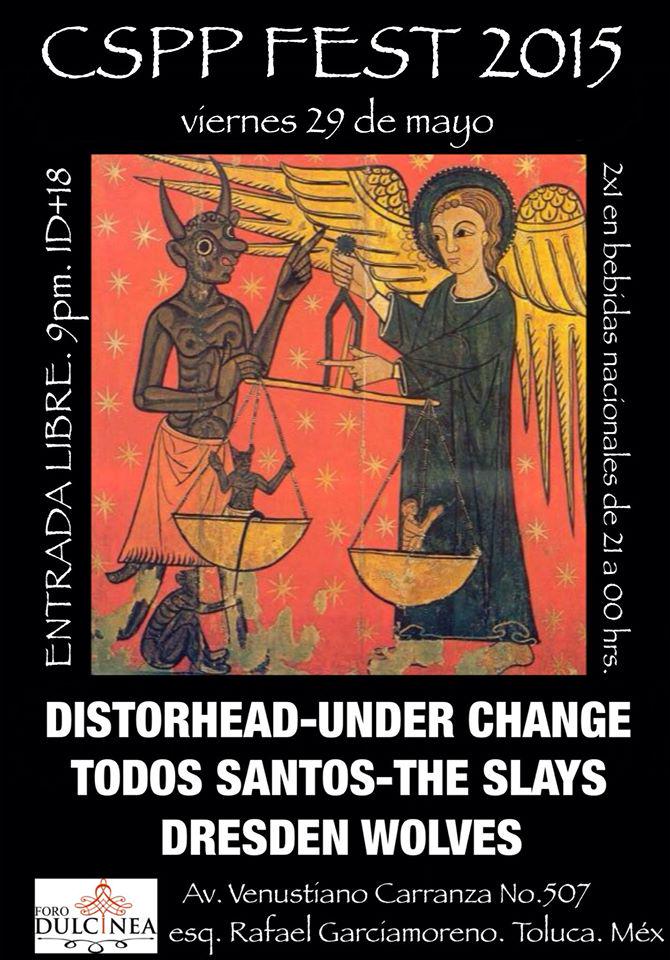 yextravagancias's tweet photo. 290415 #carteleravagante h21 ForoDulcinea @distorhead @UnderChange @Todos_SantosMx @TheSlays y #Dresdenwolves #Toluca http://t.co/2vUfnCytpD