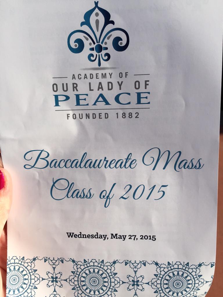 OLPSanDiego's tweet photo. Congrats #classof2015! Our graduates celebrate Baccalaureate Mass this evening. #gopilots #olpstrong http://t.co/xc0oakRCAm