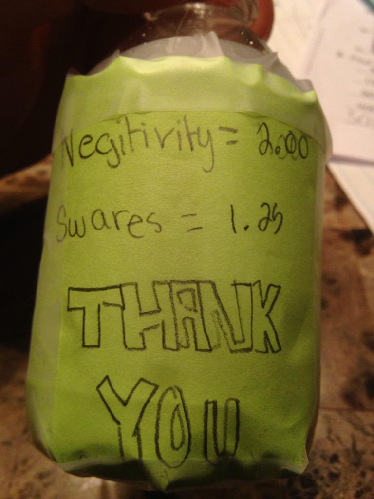 AndrewGesner's tweet photo. Negativity worth more than swears to my 10 year old @GrantCardone @ElenaCardone @JarrodGlandt her swear jar #royaltie http://t.co/zsJKBhJ59m