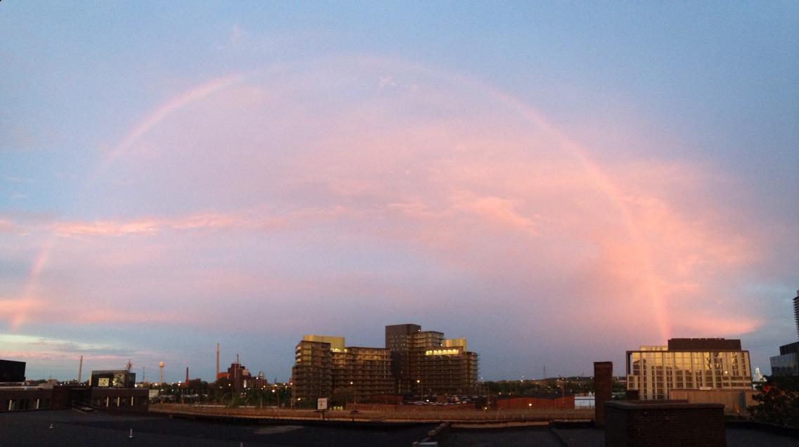 Rainbow over <a href="/CanaryDistrict/">Canary District</a> #PanAm <a href="/toronto2015/">Toronto 2015 . Com</a> #Corktown