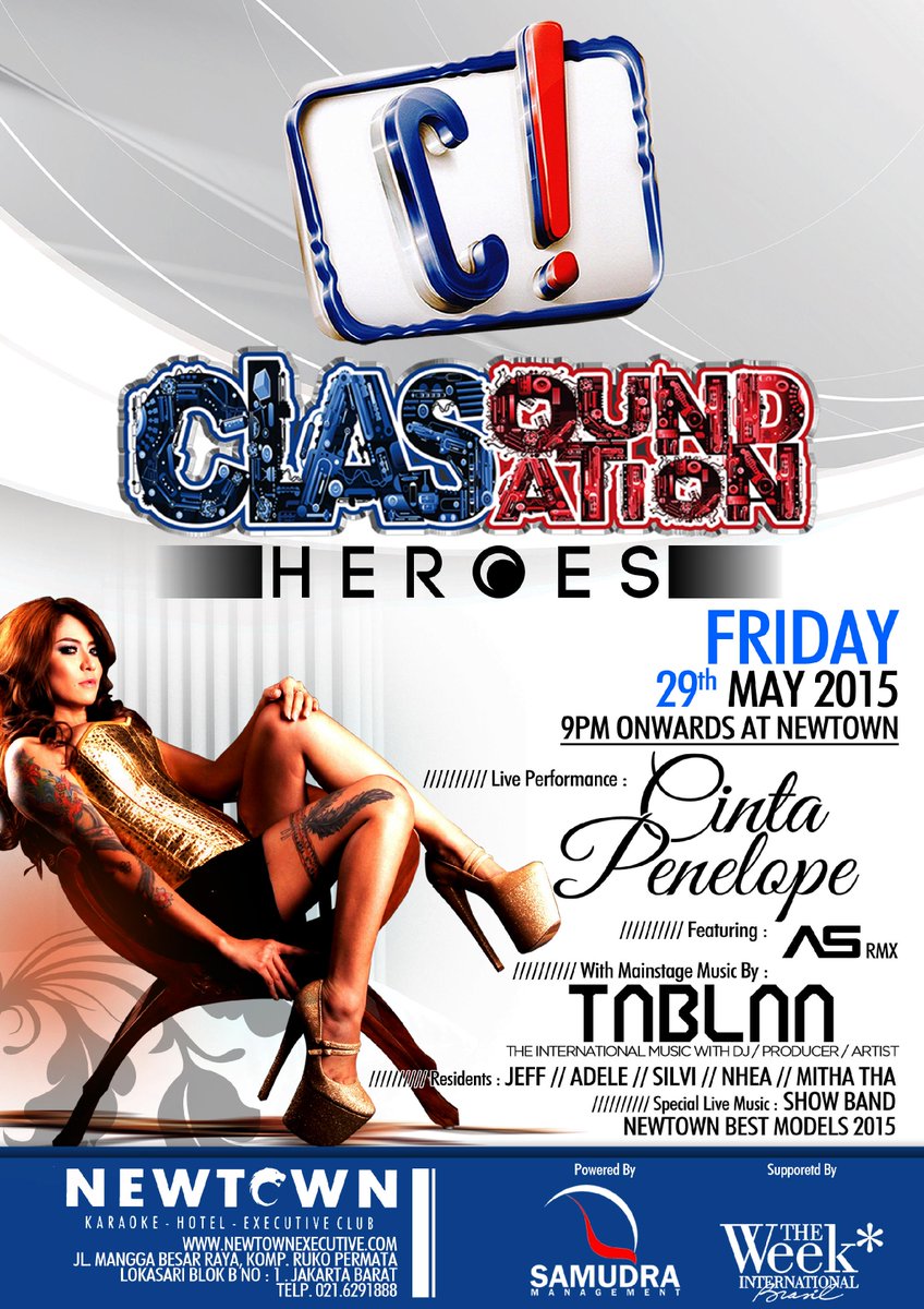 TheWeek_IND's tweet image. FRI May29'C !'HEROES @NewtonJakarta @cinta_penelope @DJ_TABLAA @SMD_JETMUSIC @Clubbers  @JakartaEventID @infodugemjkt