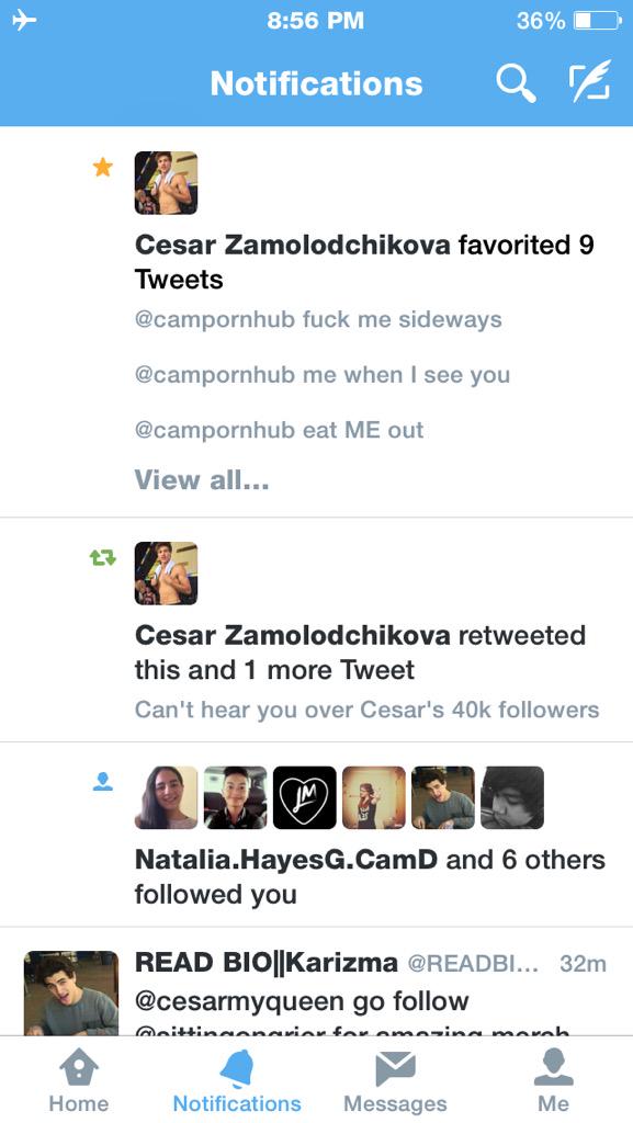 cesarmyqueen's tweet photo. When bae notices you����☺️ @campornhub http://t.co/Nd3he5qRTG