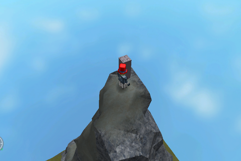 cosbdev's tweet photo. Made it up my 2000 stud mountain. I swear the air is thinner up here. #roblox #robloxdev #smoothterrain http://t.co/eGitKjd5Ow