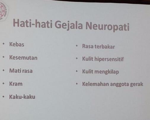info_jakarta's tweet photo. Tahukah kamu tentang penyakit NEUROPATI? Itu adalah penyakit gangguan syaraf dgn gejala seperti berikut. #NeuroMove http://t.co/Q7ae6dhYlD