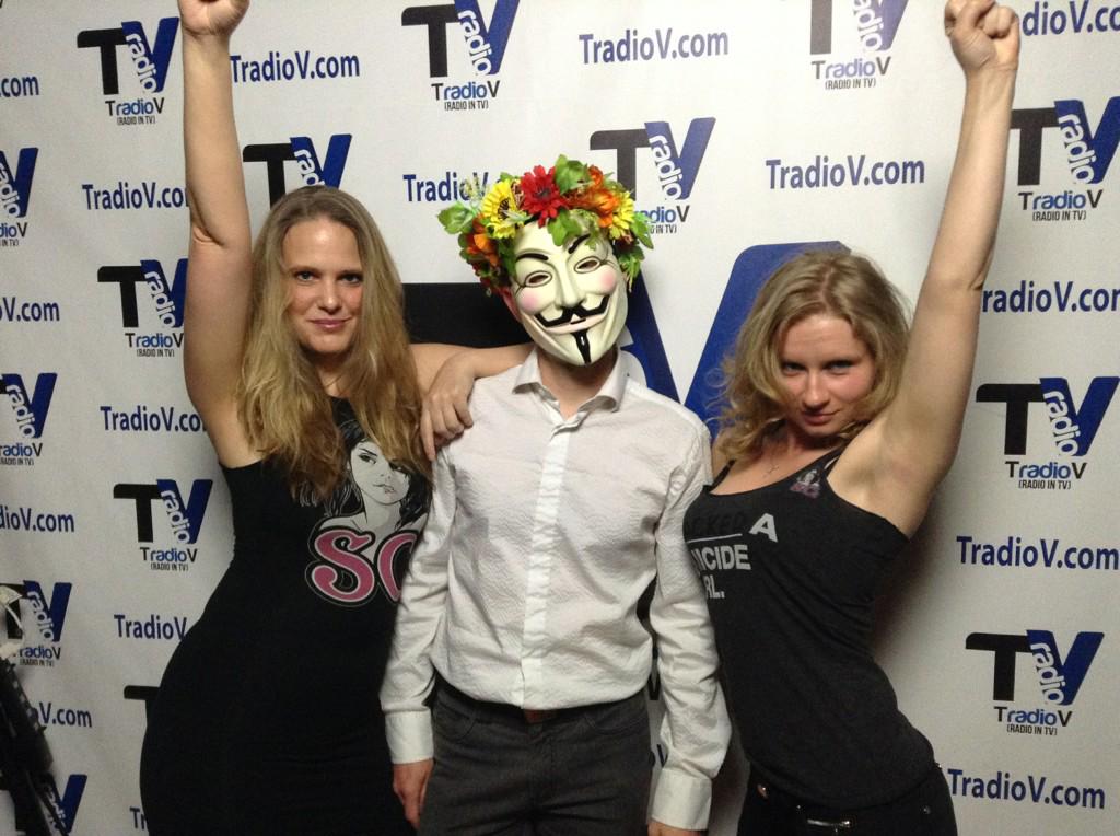 SG_Radio's tweet photo. Thx to @xeniafemen of @FEMEN_Movement &amp; @SageHack for an evening of sextreme fun. It was a riot <3 http://t.co/SHBmpaQkAD