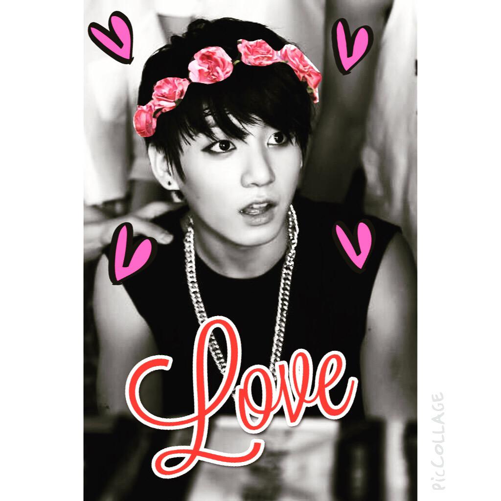 Made this for Kookie ❤️ <a href="/BTS_twt/">방탄소년단</a> #Jongkook #BTS #KPOP #love #hipster #piccollage