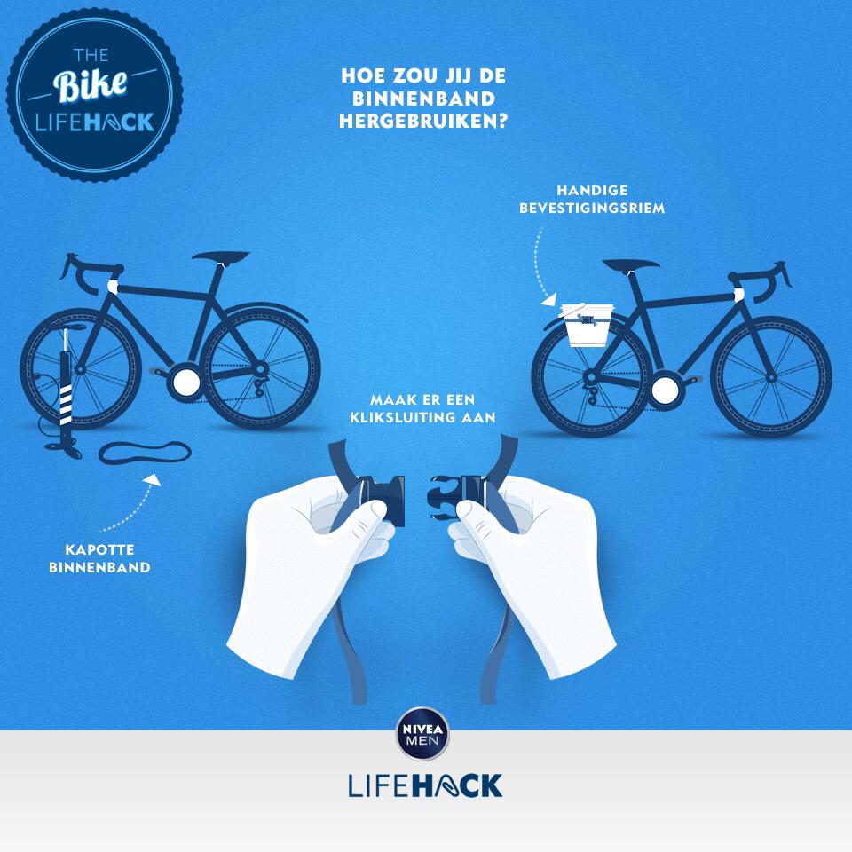 Bij #fietsnaarjewerk dag hoort een passende #lifehack!