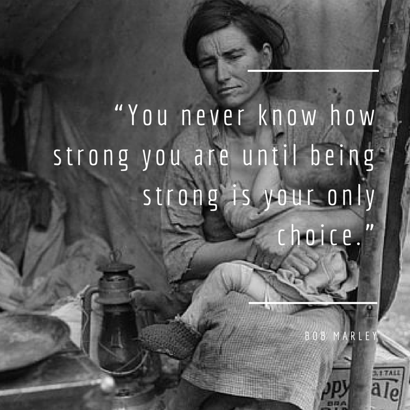 Impacttips's tweet photo. #quotations you never know how strong you are until being strong is your only option. Bob Marley http://t.co/Uh6l7XRgSi