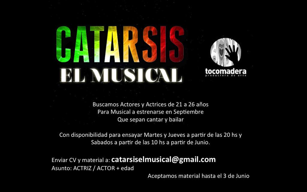 PlanetaEnter's tweet photo. #Atencion #Sumate a @CatarsisMusical de @matutev ▶ tenes hasta el 3/6 para mandar tu CV y material #Animate #TuChance http://t.co/JcN2VSo58t