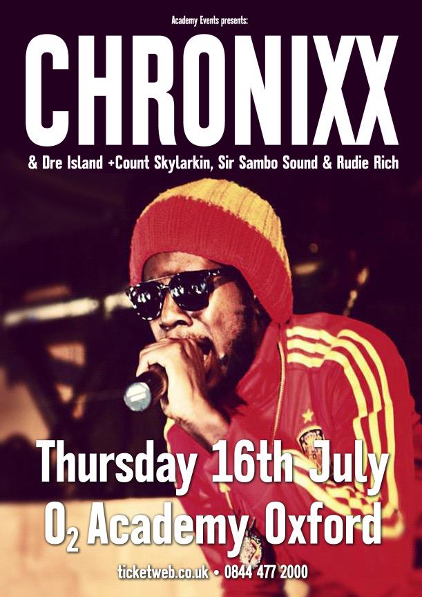 r_u_mobo's tweet photo. Thursday 16th July @O2AcademyOxford
http://t.co/PkIUlOLdRD
#DreIsland #reggae #RUDIERICH #NewRoots #SirSamboSound http://t.co/uOysxjYoum