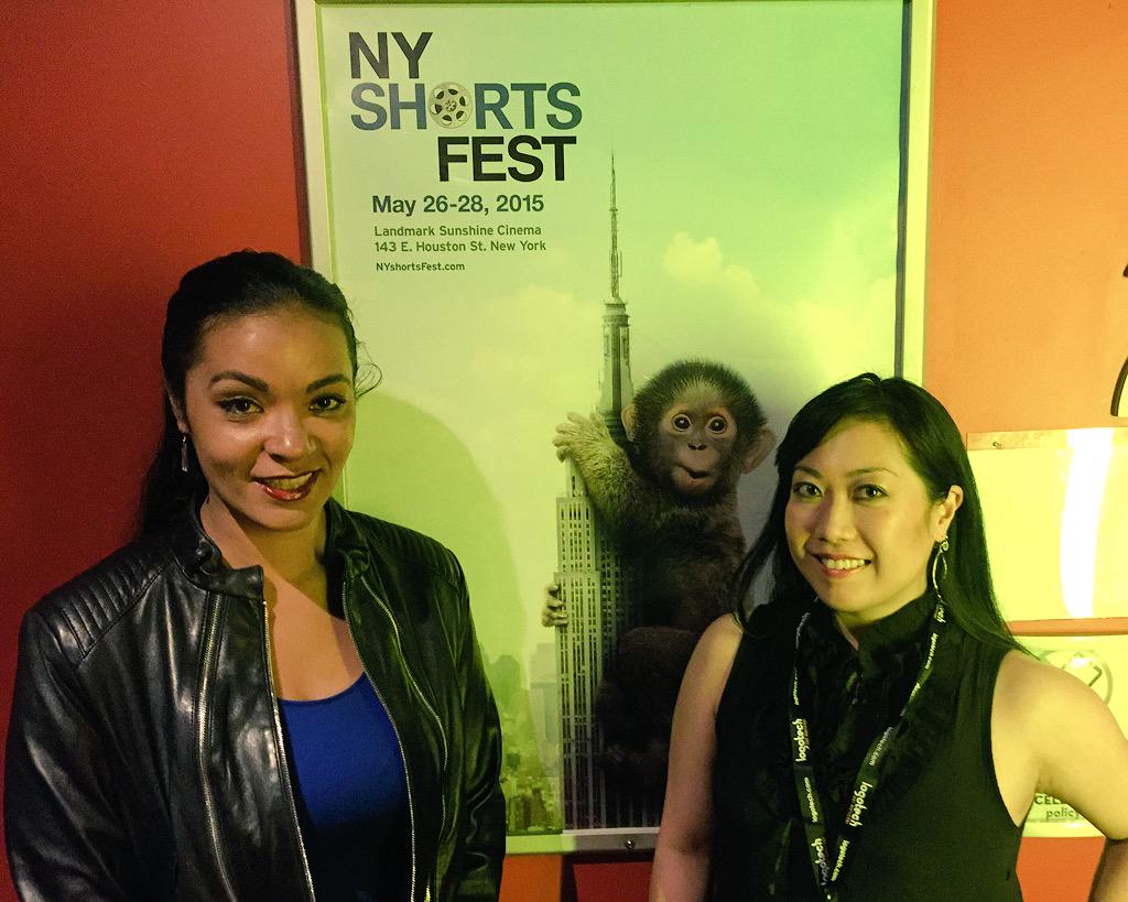jskobayashi's tweet photo. Thanks for a wonderful night, @NYshortsFest! @OnePastMovie (w. Celiné Justice) photo by @tallahvoodoo http://t.co/EfjRx7B32S