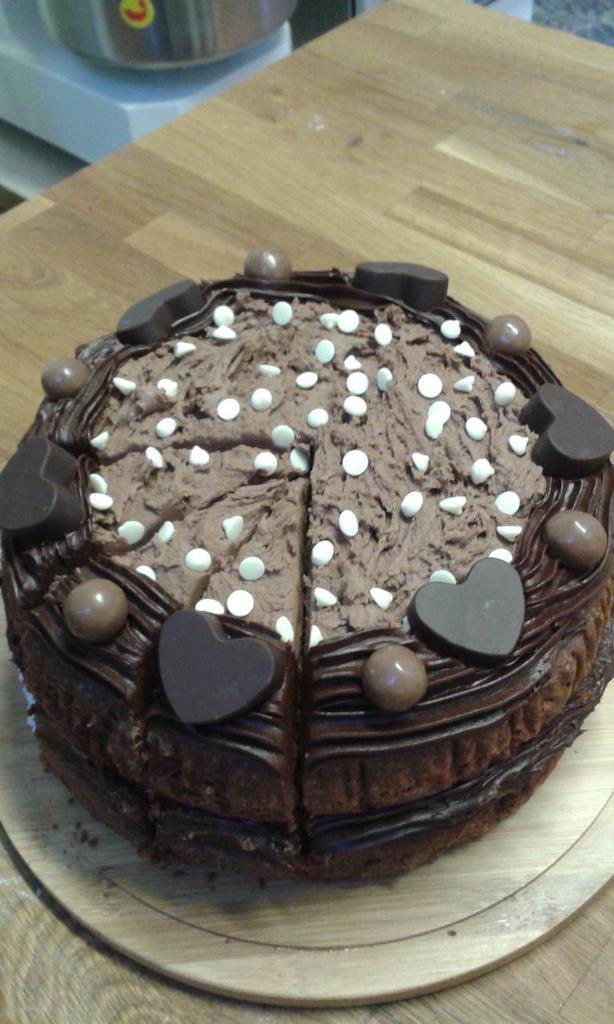 Decedant chocolate cake in the bakery today #Colne