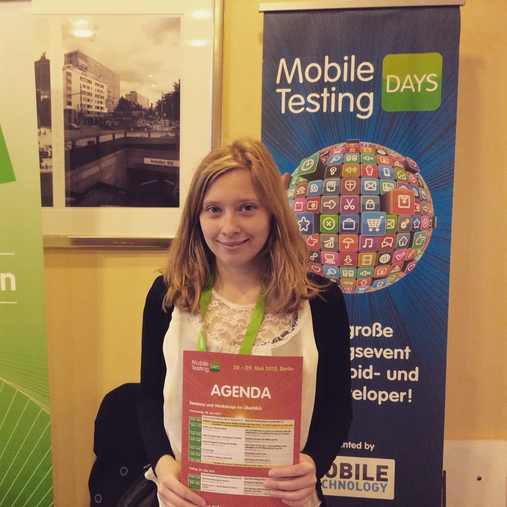 Stefmuse's tweet photo. @MobileTestingD Ich bin bei den #mobiletestingdays von der #entwicklerakademie . 1. Tag, yippi :) #ios #android http://t.co/OaCFq0KUHq