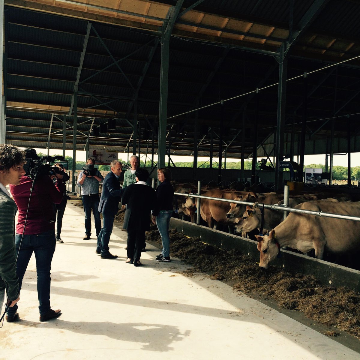 Vandaag 10.30-16.00u opening innovatieve in 't landschap ingepaste melkveestal. bit.ly/1Bqnb79