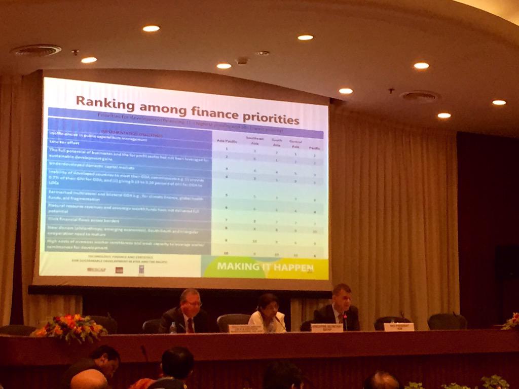 Antjekristin's tweet photo. The new #MDGs report "Making It Happen" is here- launched by @UNDPasiapac @UNESCAP @ADB_HQ at the #CS71 http://t.co/iQQIuKZY39