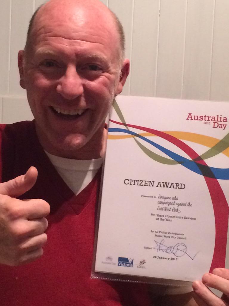 54dogboy's tweet photo. @YarraCouncil @yarra_campaign I LOVE YOU AND WE WON! Cheers Phil!! #EWfail Next? #westCONnex http://t.co/yUb2d2NKRP