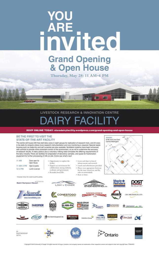 PostFarm's tweet photo. See you at the open house today!  Dairy Research Centre in Elora. #MoreThanJustaBarn http://t.co/b5sfVwT4KW