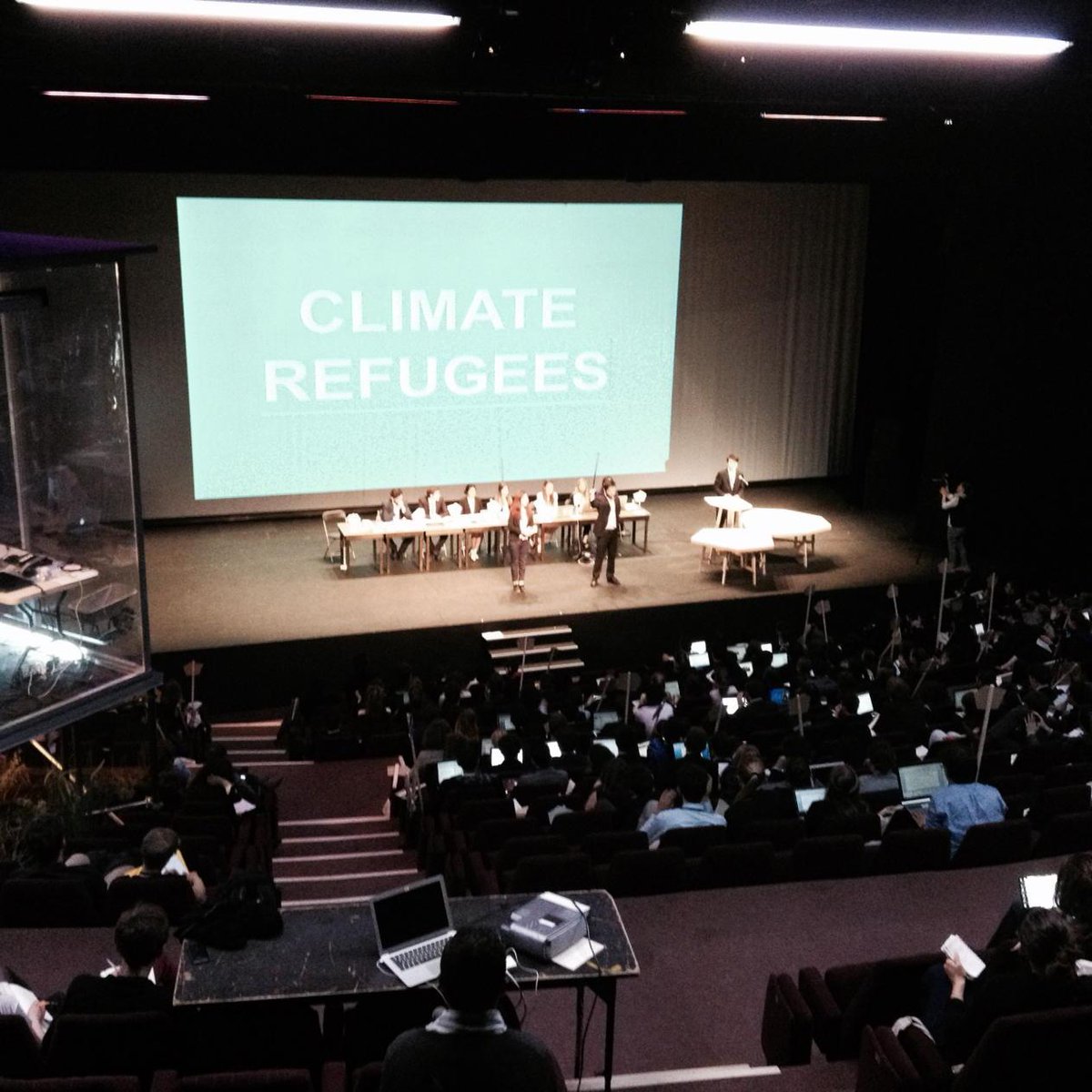 SandbergDD's tweet photo. We are working at the #MakeItWork simulation on #COP21 http://t.co/fviR9tgc58