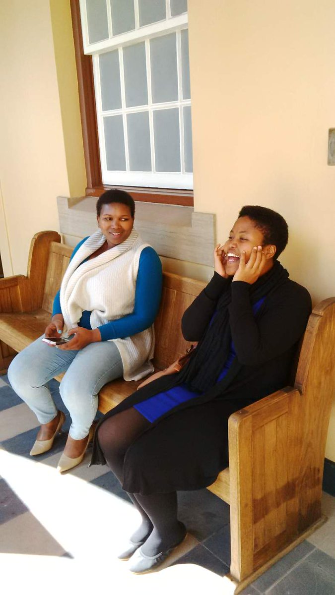 Our very own secretary, Miss Zimkitha taking a Campus tour...Whoop, Whoop.