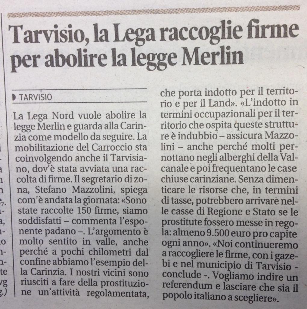 stmazzolini's tweet photo. Il mio intervento sul @messveneto di oggi! #stopallamerlin http://t.co/5bVGLd6nL3