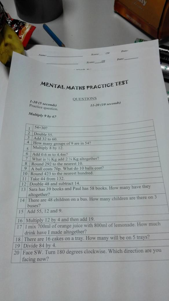 martinCES4N's tweet photo. Questions from final mental math practice. #4N http://t.co/cA0vYsDO5G