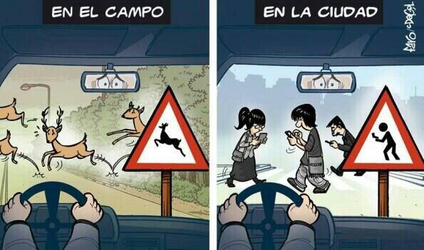 policia's tweet photo. Vas andando por la calle, como un venado... ¡Levanta la mirada, no eres un prota de #TheWalkingDead! http://t.co/LtpyimjQD1