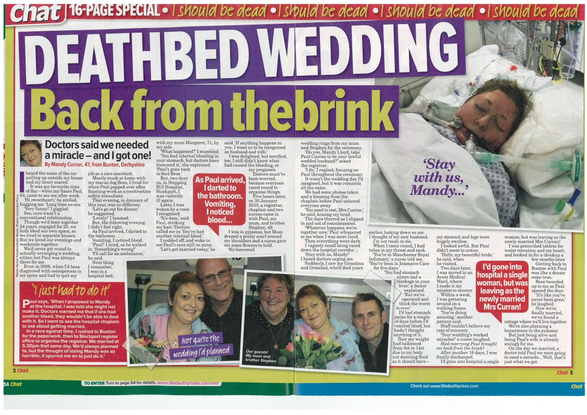 Cavendish Press (@cavendishpress) on Twitter photo Read our story about Mandy whose deathbed wedding saved her life in today's <a href="/ChatMagazine/">Chat Magazine</a> Read our story about Mandy whose deathbed wedding saved her life in today's <a href="/ChatMagazine/">Chat Magazine</a>