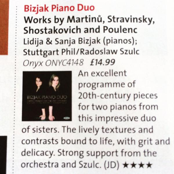 Some very nice words about our #Onyx CD in BBC @MusicMagazine thank you!! #StuttgarterPhilharmoniker #RadoslawSzulc