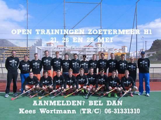 MHC Zoetermeer houdt vanavond, donderdag 28 mei, weer een "open training” voor het eerste Herenelftal.