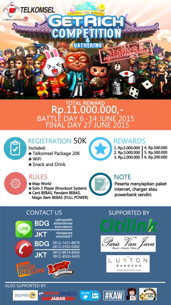 Ngerasa jago main get rich? Buktiin di #GetRichCompetition, total reward 11 JUTA lho | Info add line udhoyeahh