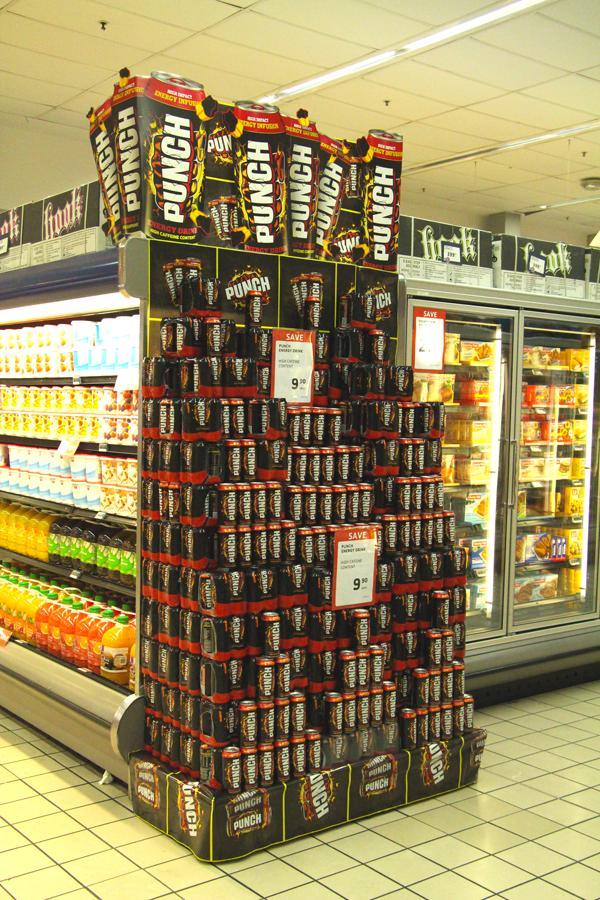 PunchEnergyZA's tweet photo. Spotted: Punch Energy @PicknPay @canal_walk Have you seen us at your local grocer? #HighImpactEnergy #ForThePeople http://t.co/Vy8NH0hOis
