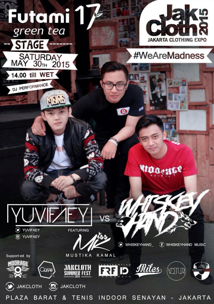 <a href="/CRSHLB/">CRASHLAB</a> #Tomorrow @WHISKEYHAND_ vs @YUVIFAEY at #FutamiStage <a href="/JakCloth/">JakCloth</a> live set at 2pm #WeAreMadness