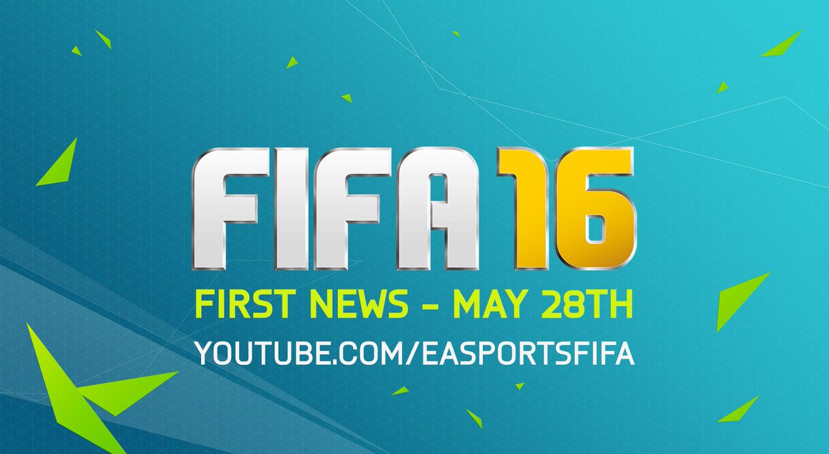 EASPORTSFC's tweet photo. TODAY. First news for #FIFA16! Sub to our YT:  http://t.co/RRsUn8Iz4W http://t.co/QmhRdOyyJ7