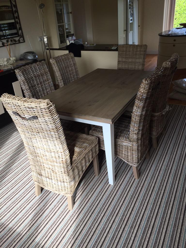 Lovely <a href="/RowicoUKLimited/">Rowico UK Home</a> table and chair set up in a very happy customers home yesterday #furniture #diss #NorfolkRT