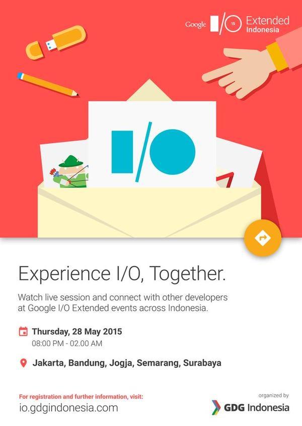 ycfindonesia's tweet photo. Haloo! Setiap kamis selalu ada #GYurban, kali ini kita bakal live report @Google I/O 2015! #io15 http://t.co/AHaBdodTQI