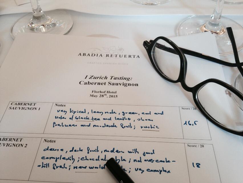 #ZurichTasting , flight nr 3 with cabernets...