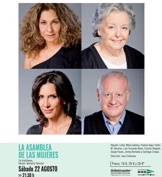 El_Batel's tweet photo. “La Asamblea de las Mujeres” el 22 de Agosto a las 21:30. Entradas 18/25/28€ http://t.co/txJdjGdNqK #VeranosElBatel http://t.co/AQq1Wy8314