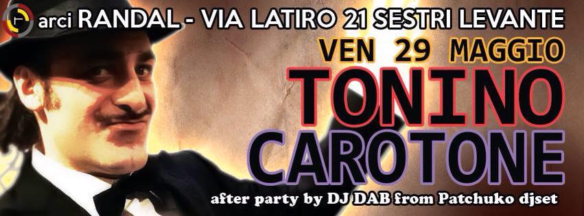 CircoloRandal's tweet photo. @toninocarotone_ #livemusic #randal #certecosesoloalrandal #djdab #patchukostyle #29maggio http://t.co/OmzKEkwLd9