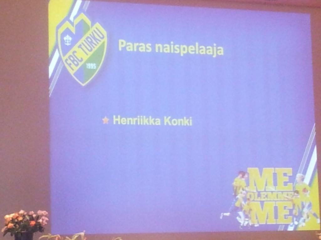 FBCTurku_Naiset's tweet photo. Paras naispelaaja http://t.co/IHHVX3xlqY