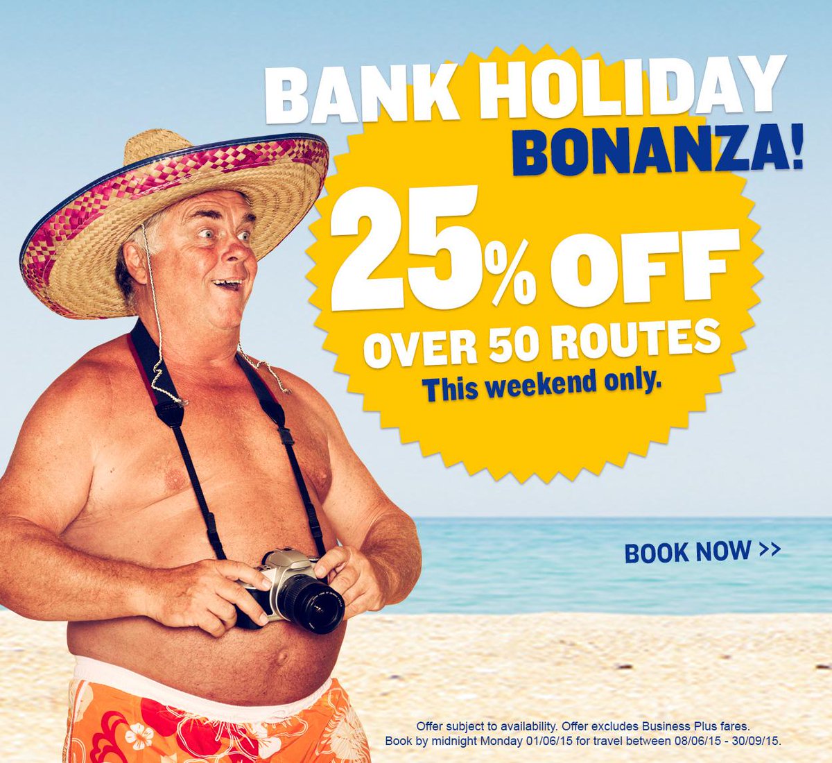 Start the Bank Holiday Weekend with 25% off Fares. See more below: #Bonanza #Holiday bit.ly/1HUs518