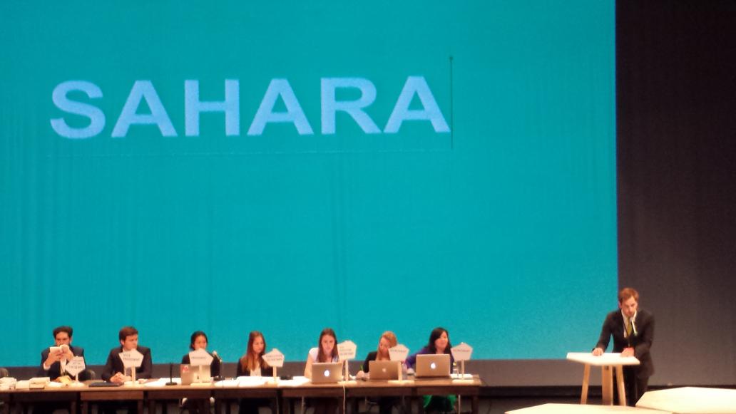 SaharaMIW's tweet photo. "The #Sahara doesn't want to be a victim of climate change. Instead it should be an agent" #COP21MIW #changetherules http://t.co/MxfrTrQUgj
