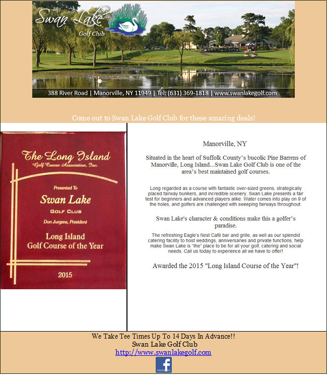 Swan Lake Golf Club (@swanlakegolf3) on Twitter photo 