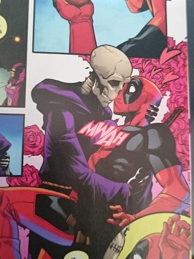 Mr K フロストプール というわけで デッドプールの人外嫁コレクション 一枚目から順に デス様 死神 シクラー 夢魔の女王 ブロークンブレイド 宇宙人 最後の人は ごめん 実は名前知らない 宇宙人 Http T Co Cx0avbrfp1