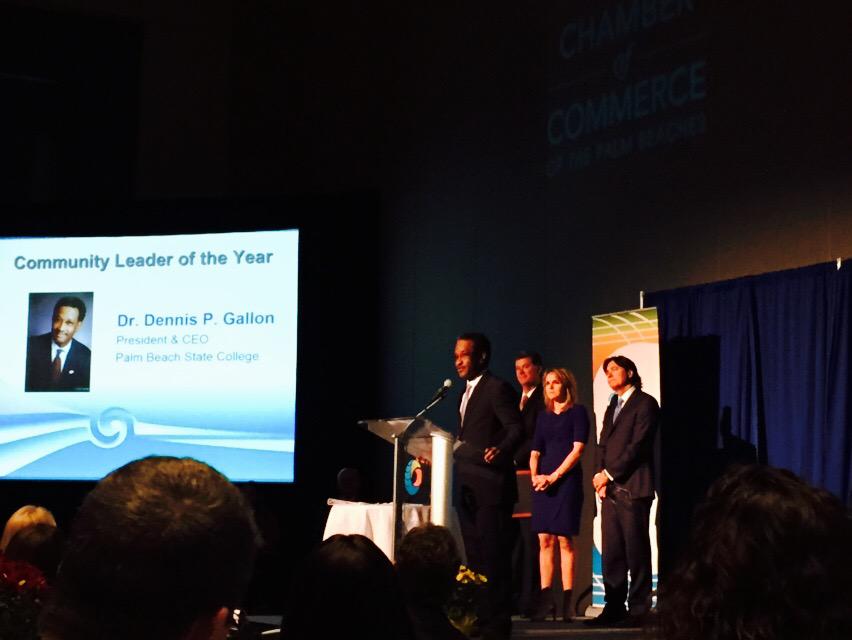 Chadyi's tweet photo. Community leader of the year: dr. Dennis P. Gallon - president and CEO of pbsc @chamberupdate http://t.co/sG5n3YUyJH