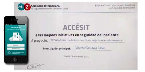 calidadACSA's tweet photo. ¡Estamos de enhorabuena! La app #RecuerdaMed, premiada por @idcsalud entre las mejores iniciativas en #SegPac http://t.co/Sw6u0L8sVf