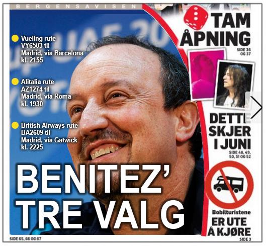 tv2sport's tweet photo. Rafael Benitez ferdig i Napoli. Sjekk hvilke tre fly som først lander i Madrid: http://t.co/LTRXxldQVH #2fx http://t.co/onRsa5SOM7